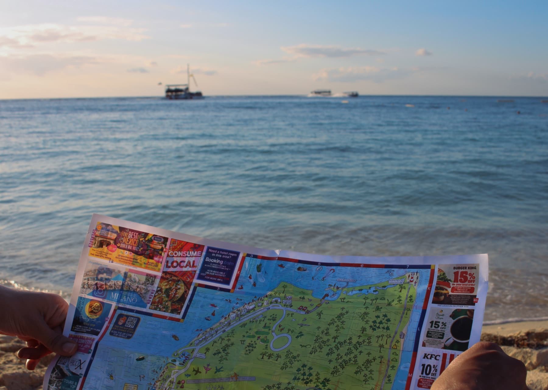A map by the sea in Mexico